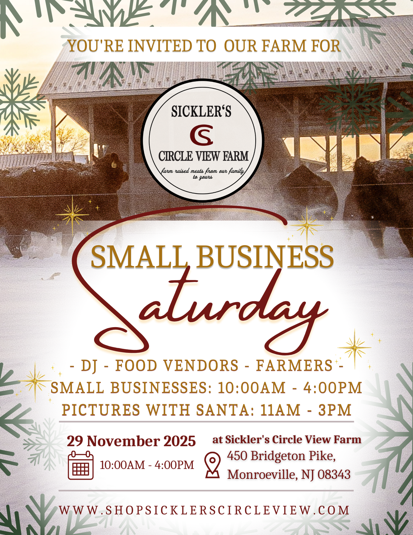 Small Business Saturday Event Vendor Table Reservation- Nov. 29th, 2025 10:00AM-4:00PM
