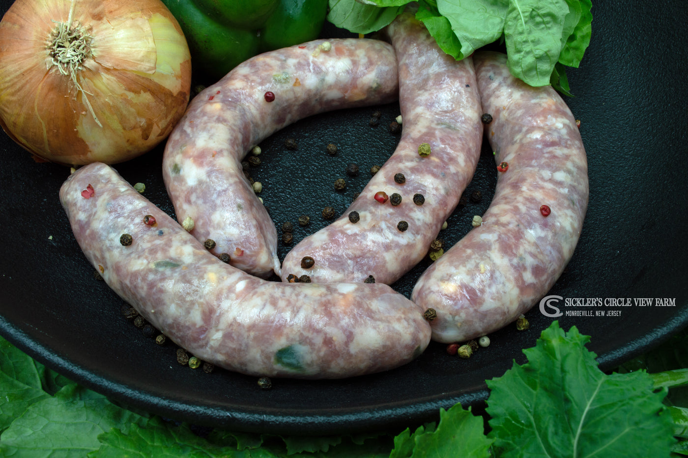 Pepper & Onion Rope Link Sausage