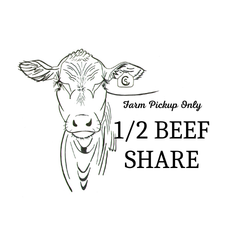 1/2 Beef Share for July 2024- 50% deposit- Farm Pickup Only